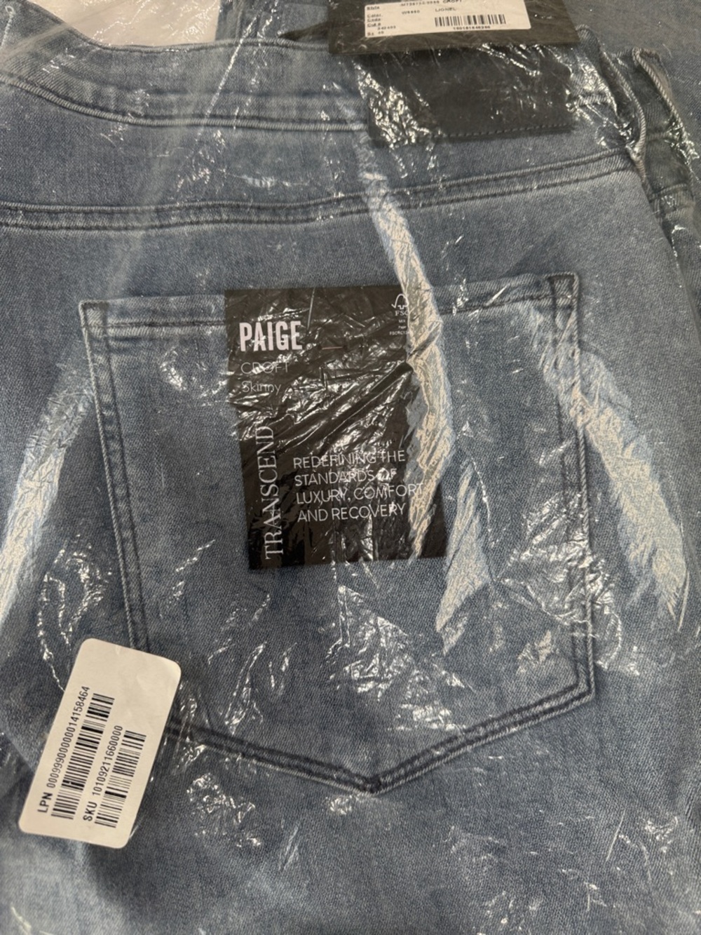 PAIGE Transcend Light Blue Skinny Jeans